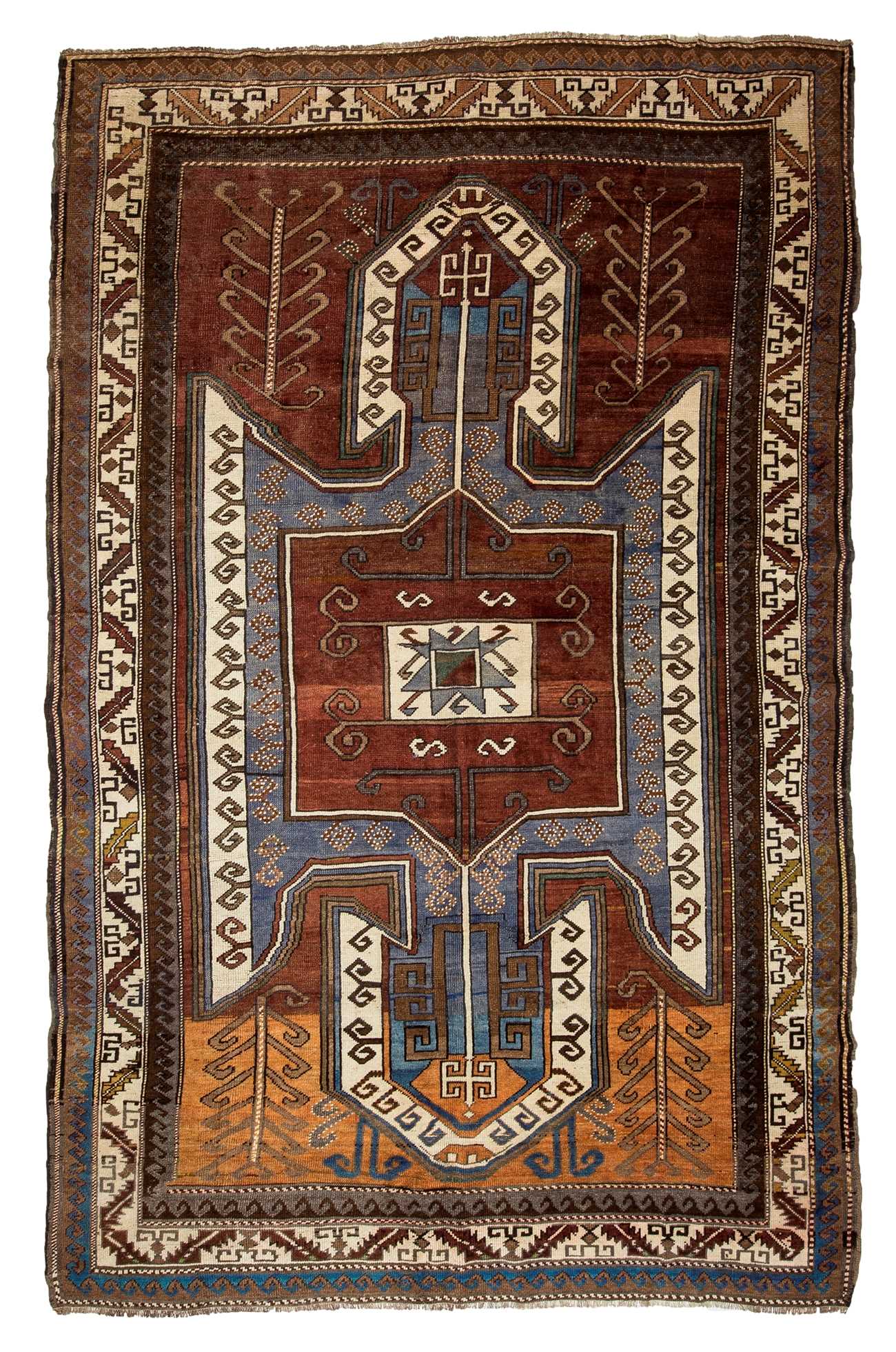 Vintage "Serhad" area carpet with natural wool clors and some dyed yarns. Eastern Turkey