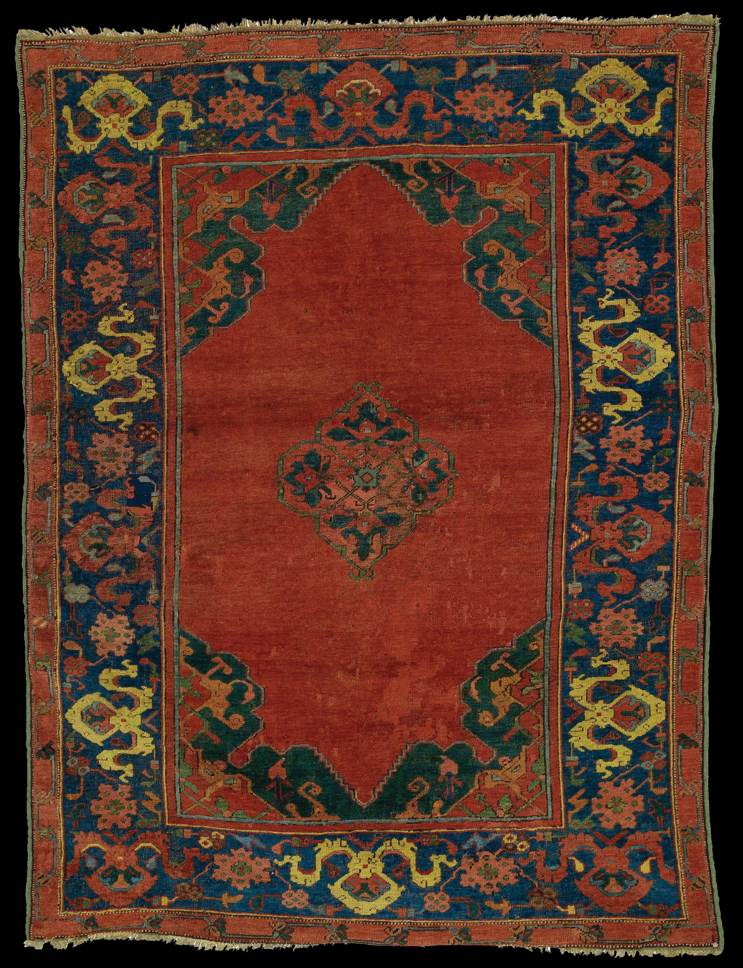 Ushak carpet, prayer size, 17th century